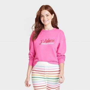 Pink J'Adore Christmas Sweatshirt